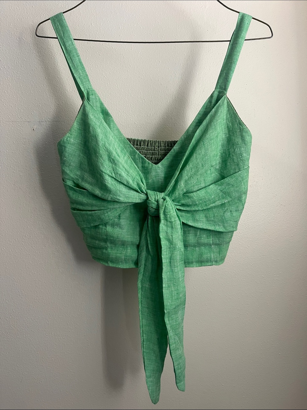 Japna Green Tie-Front Camisole
